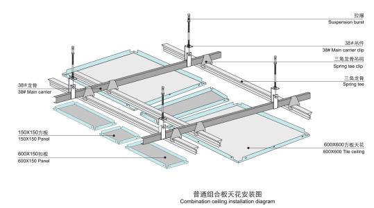 鋁扣板吊頂生產(chǎn)商-大型商超吊頂安裝